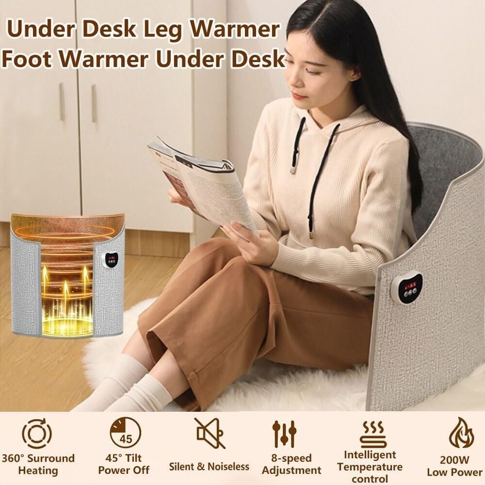 🔥 PureAero LegHeater™ – Elektrische Voet- en Beenwarmer voor Onder het Bureau