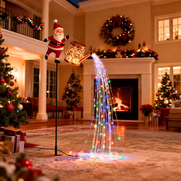 🎅 PureAero™ Zonne-energie Kerstman Tuinverlichting – Staande Buitenlamp op Zonne-energie