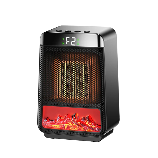 🔥 PureAero FlameAir™ – Keramische Heater met Realistische Vlam & Thermostaat (1000W)