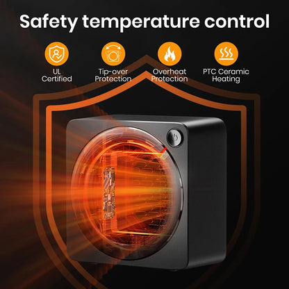 🔥 PureAero HeatCube™ – Compacte Mini Keramische Bureauverwarmer (500W)