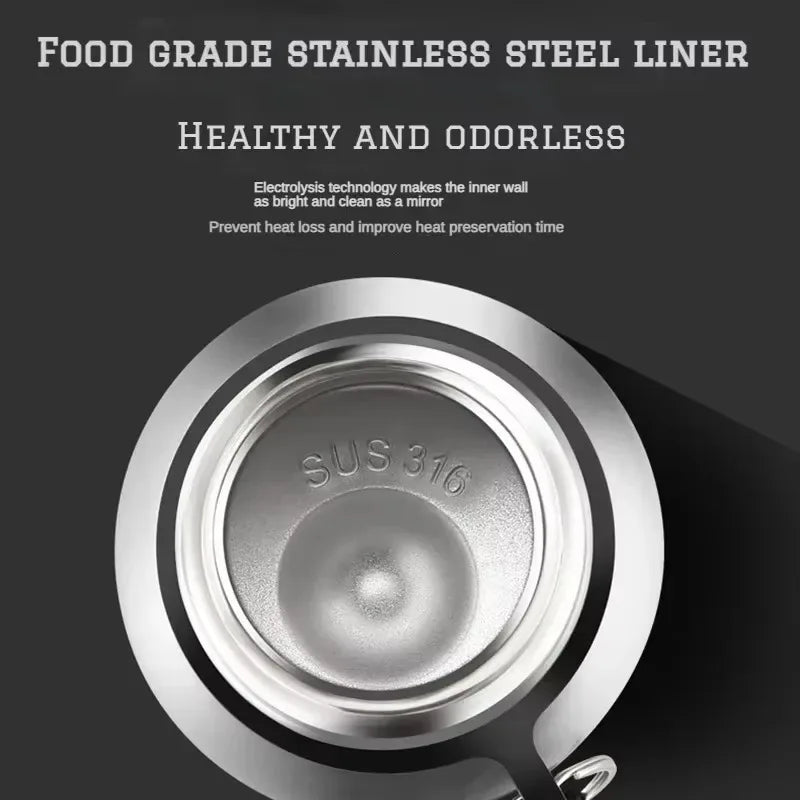 PureAero RVS Thermosfles 2000 ml – met Theefilter & Draaglus