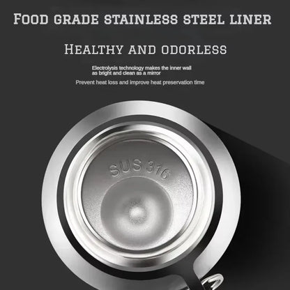 PureAero RVS Thermosfles 2000 ml – met Theefilter & Draaglus