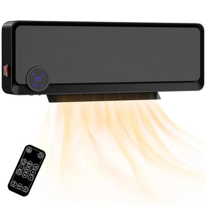 🔥 PureAero Wall Ceramic Heater – Wandgemonteerde Elektrische Verwarming met Thermostaat & Afstandsbediening