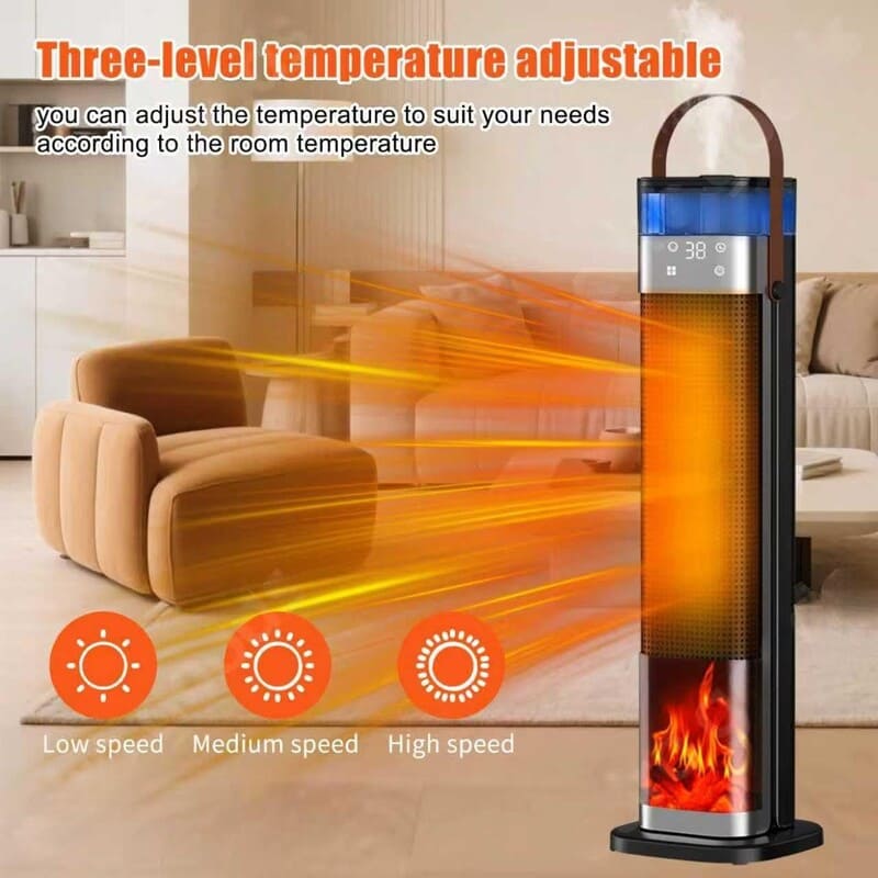 🔥 PureAero HeatMist™ – 2-in-1 Keramische Verwarmer & Luchtbevochtiger