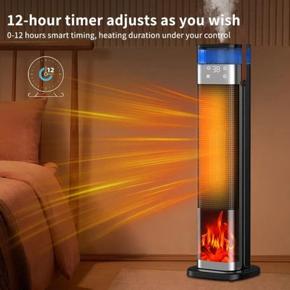 🔥 PureAero HeatMist™ – 2-in-1 Keramische Verwarmer & Luchtbevochtiger